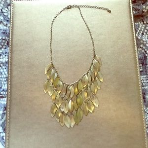 Gold leaf statement necklace