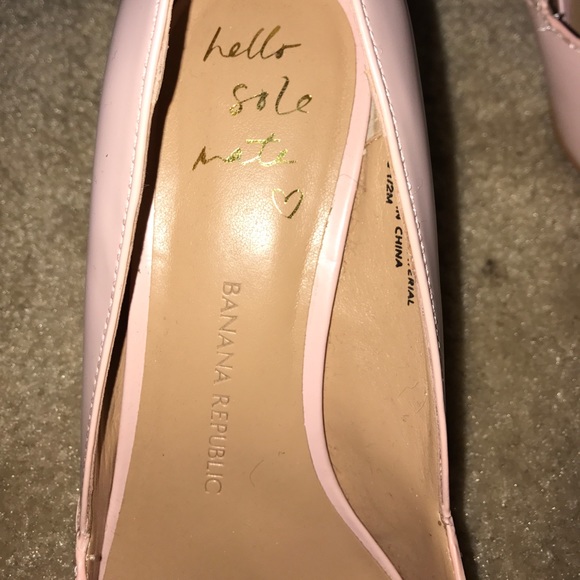 baby pink banana republic tassel heels - Picture 3 of 3