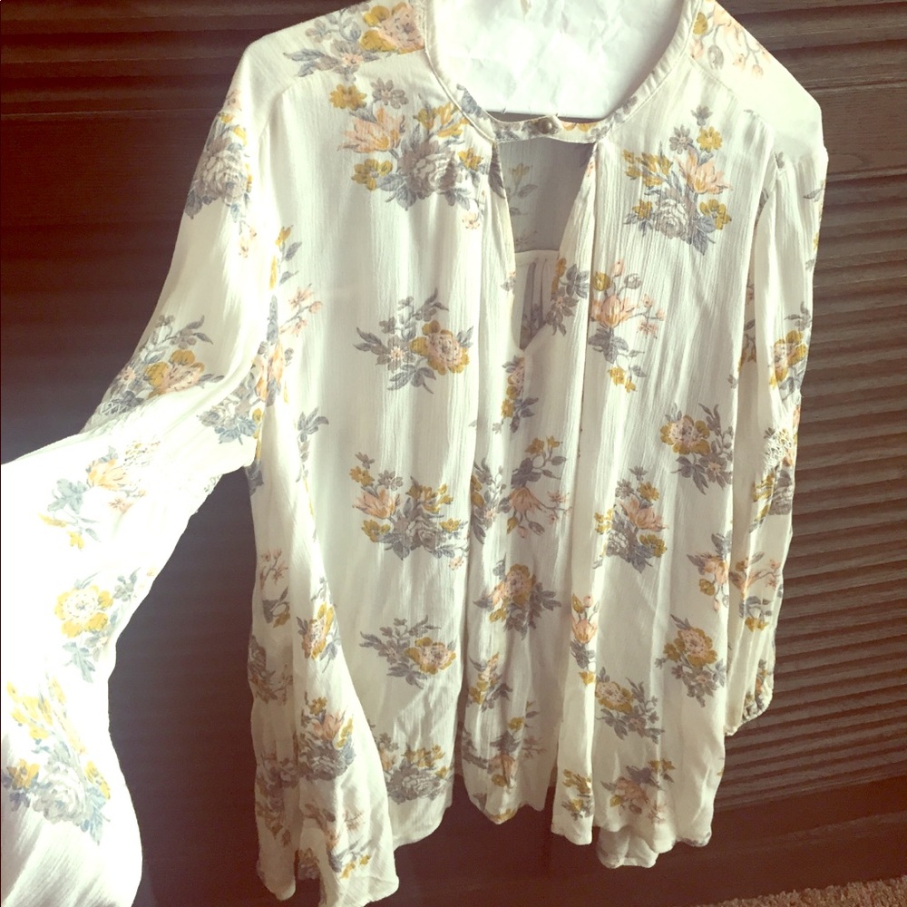 Cream Floral tunic