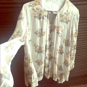 Cream Floral tunic