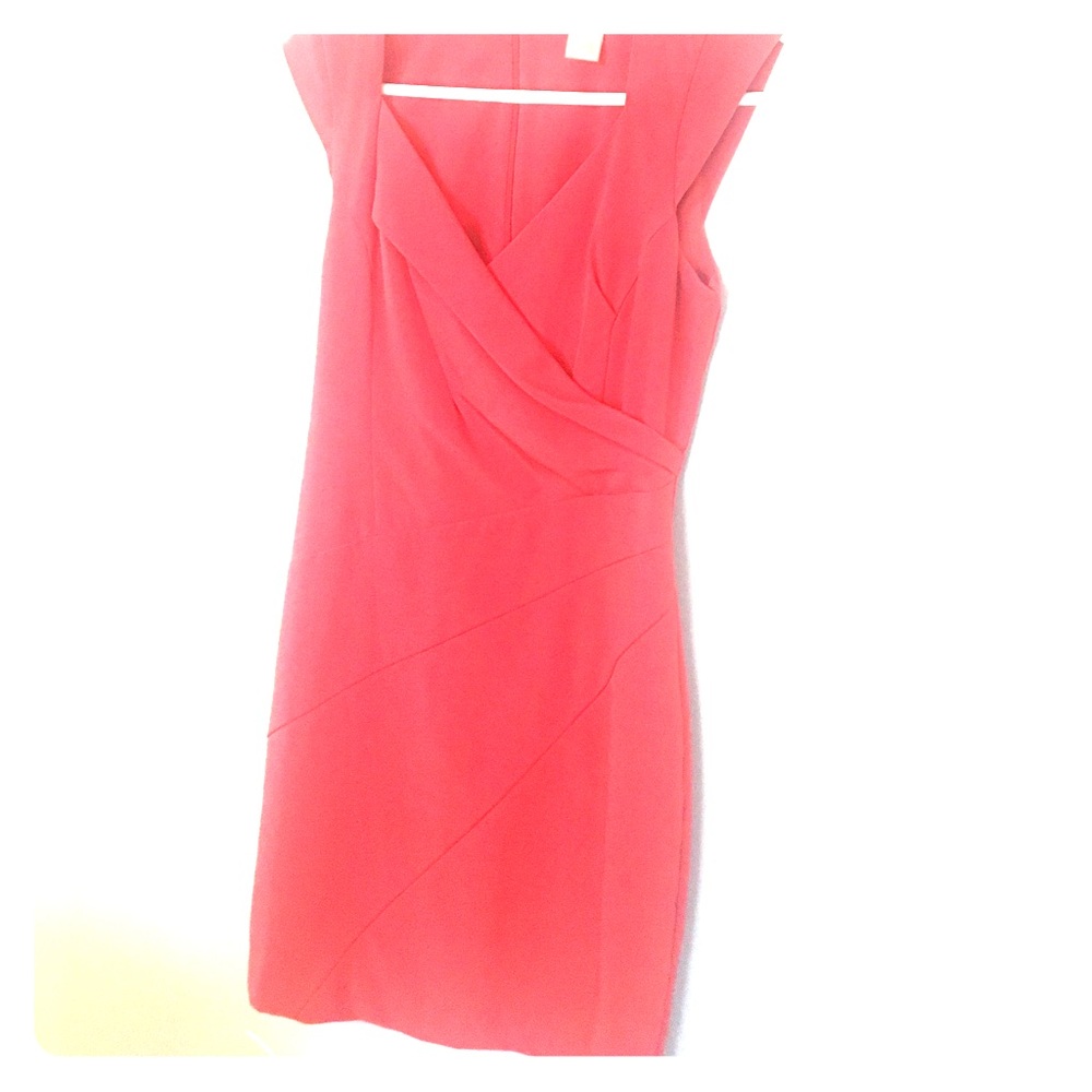Simple XS reddish-orange summer / career dress