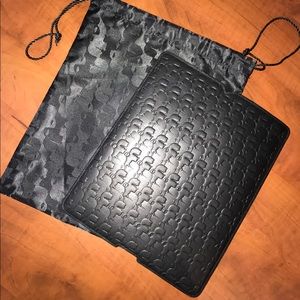 Karl Lagerfeld Embossed Leather iPad Sleeve