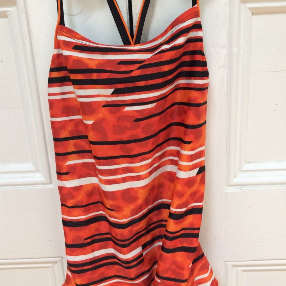 Speedo Tiger Striped performance Swimsuit NWOT