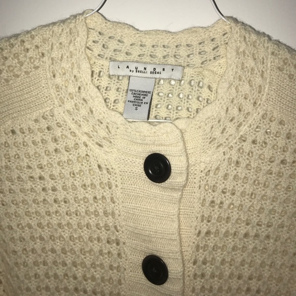 Laundry by Shelli Segal 100% Cashmere Cardigan - Picture 2 of 7