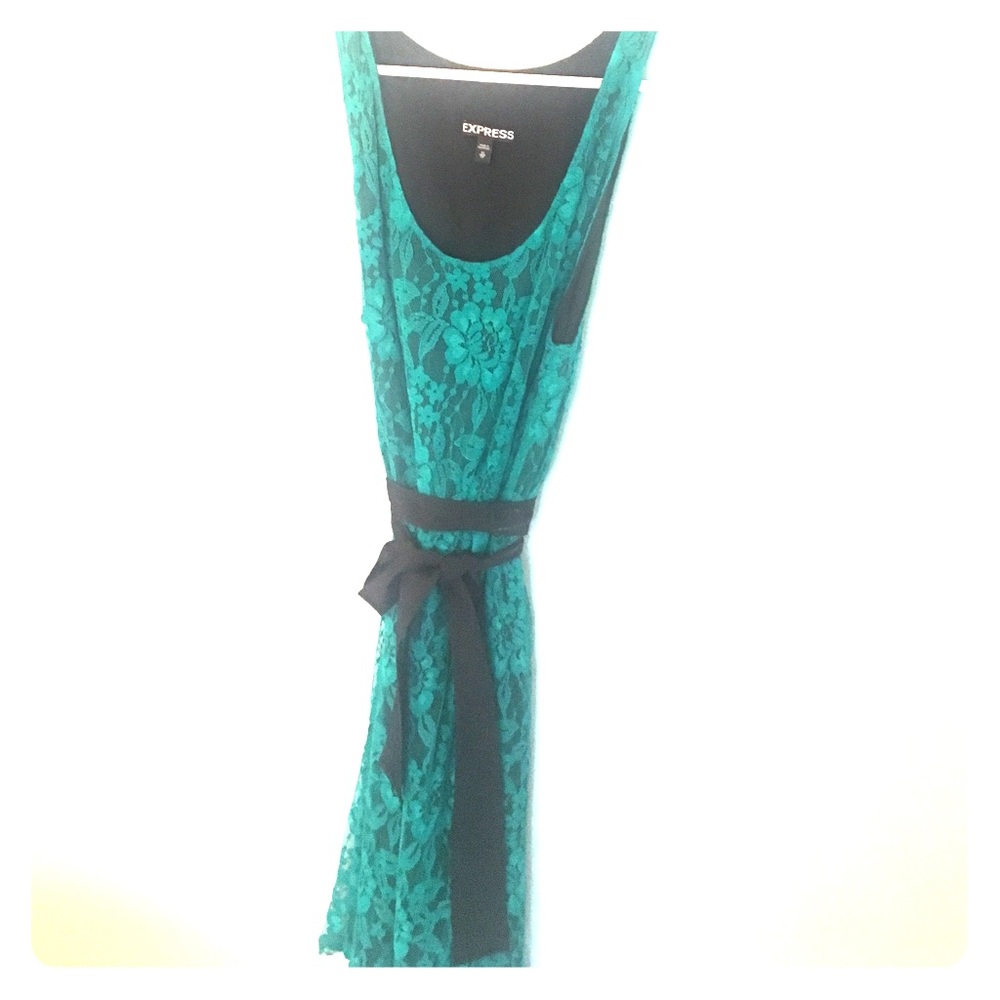 Elegantly simple teal express dress