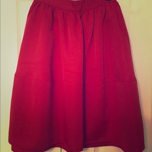 Express Red Skater Skirt