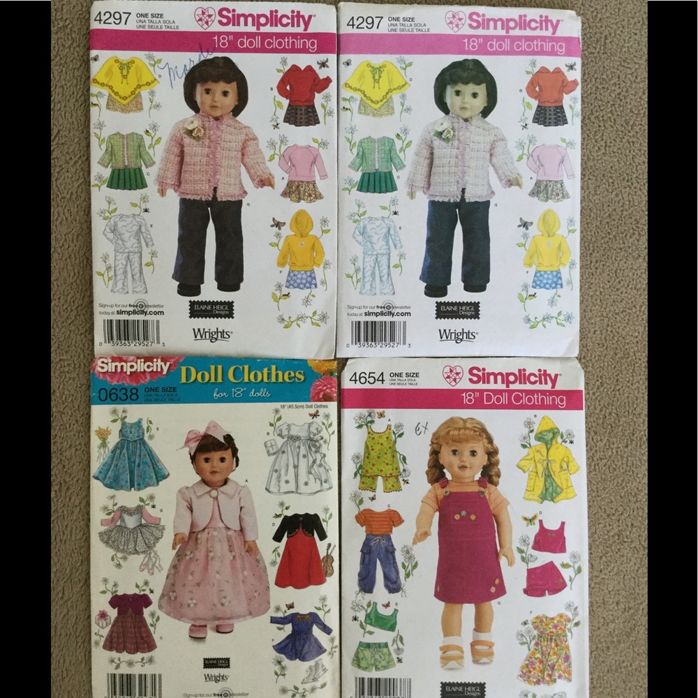 Simplicity doll patterns. New