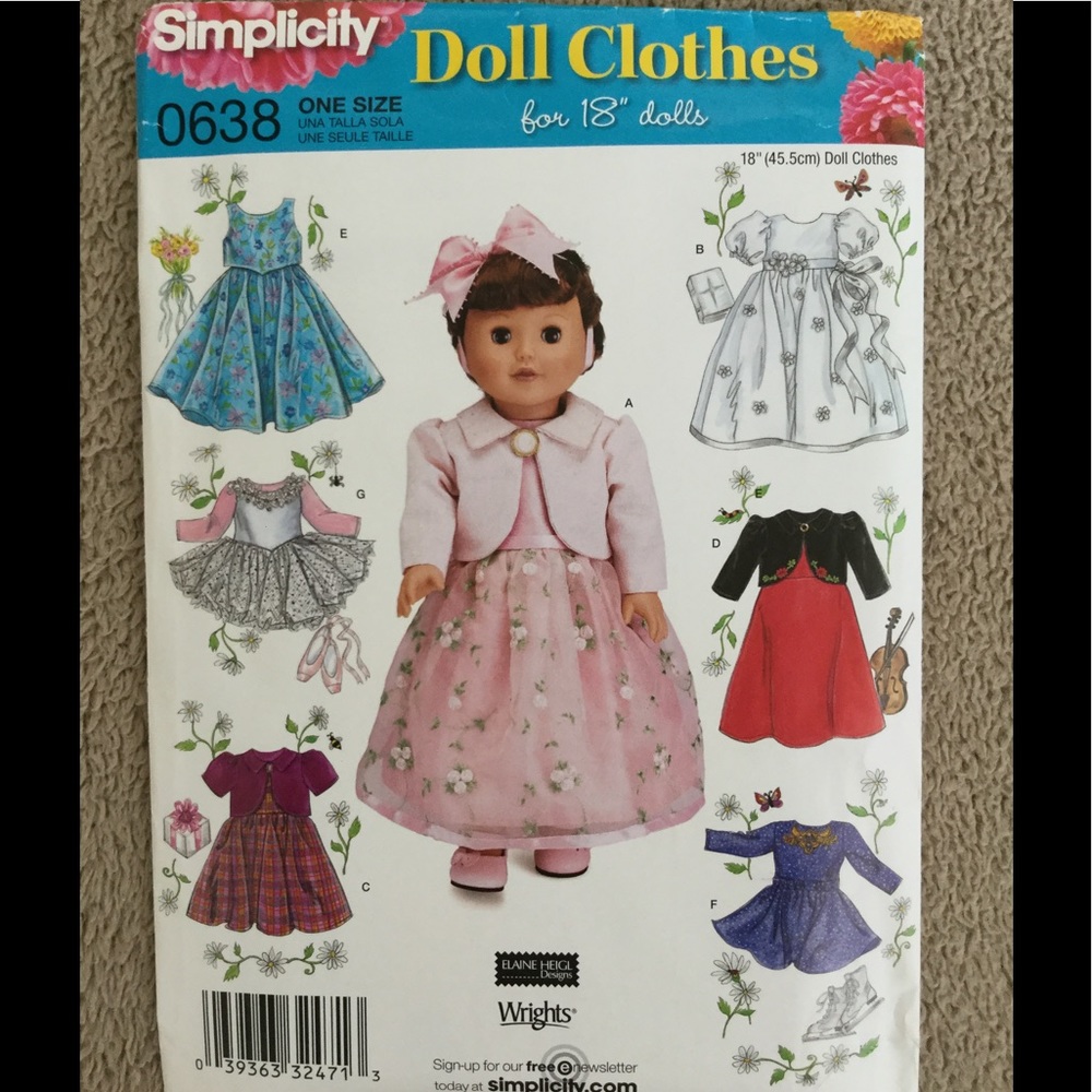 Simplicity doll patterns. New - Picture 3 of 6