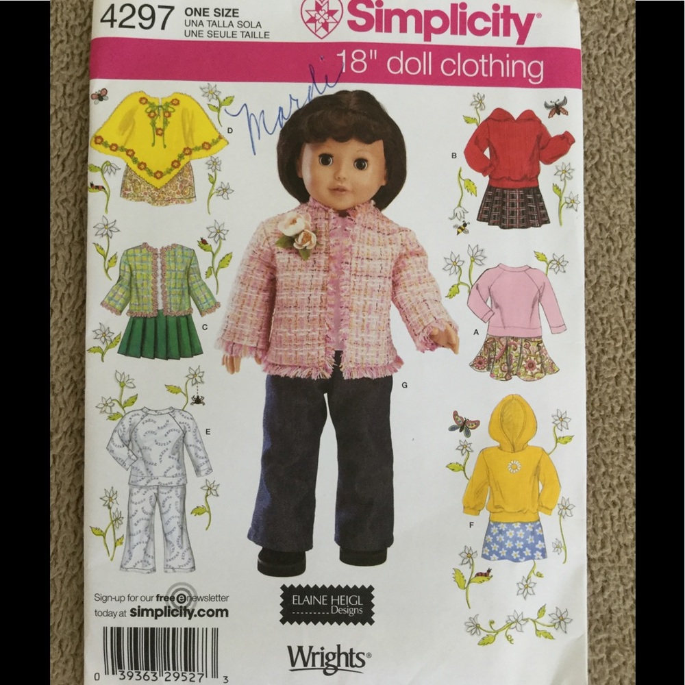 Simplicity doll patterns. New - Picture 6 of 6