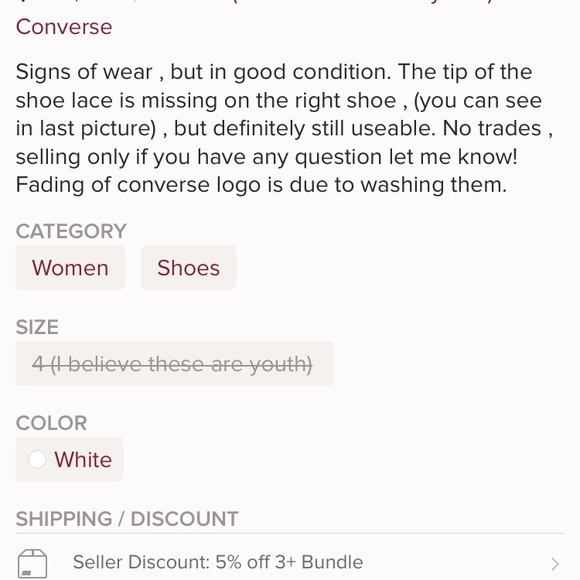 Used converse low tops - Picture 5 of 5