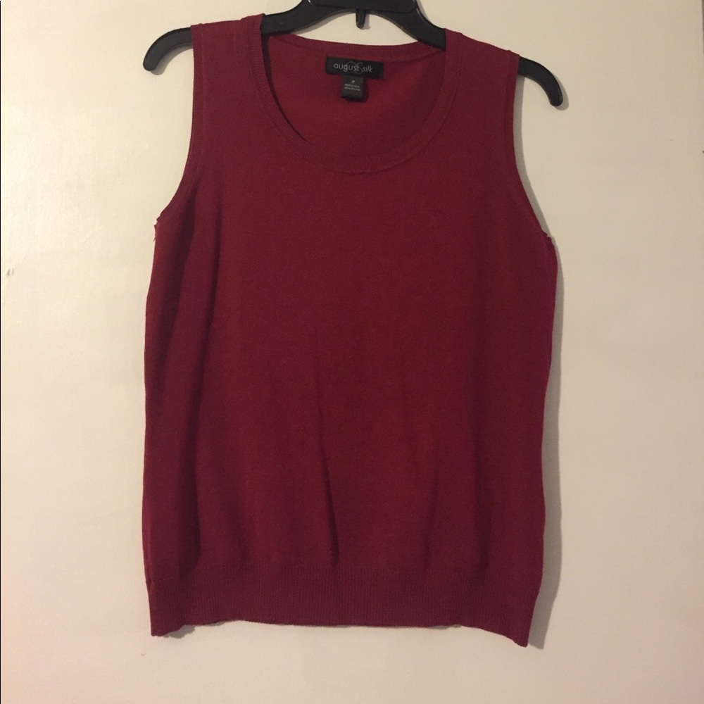 Wine colored sleeveless sweater size Medium