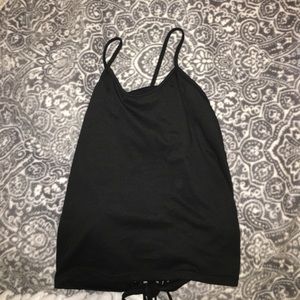 FABLETICS black, lace up crop top