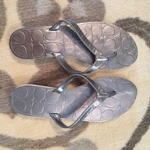Barely worn Coach flip flops size 7