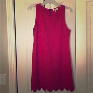 Monteau Red Scallop Dress