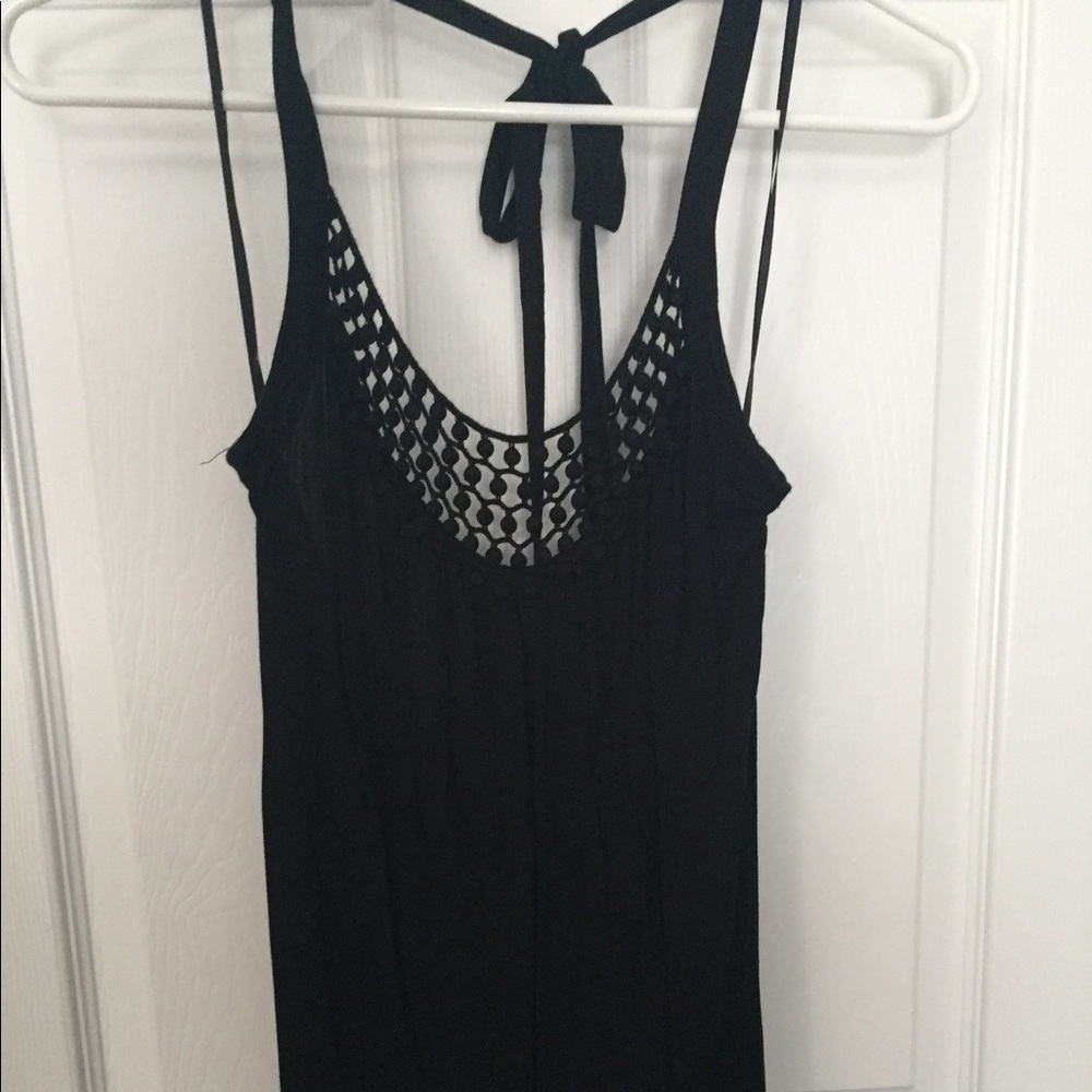 Black Halter Top with Detailing
