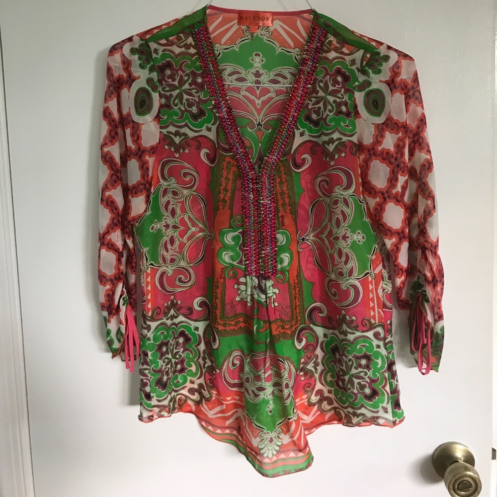 Hale Bob Cabana 100% Silk Top