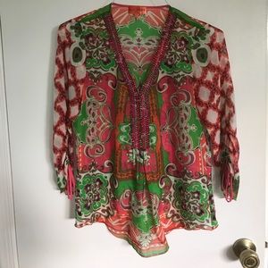 Hale Bob Cabana 100% Silk Top