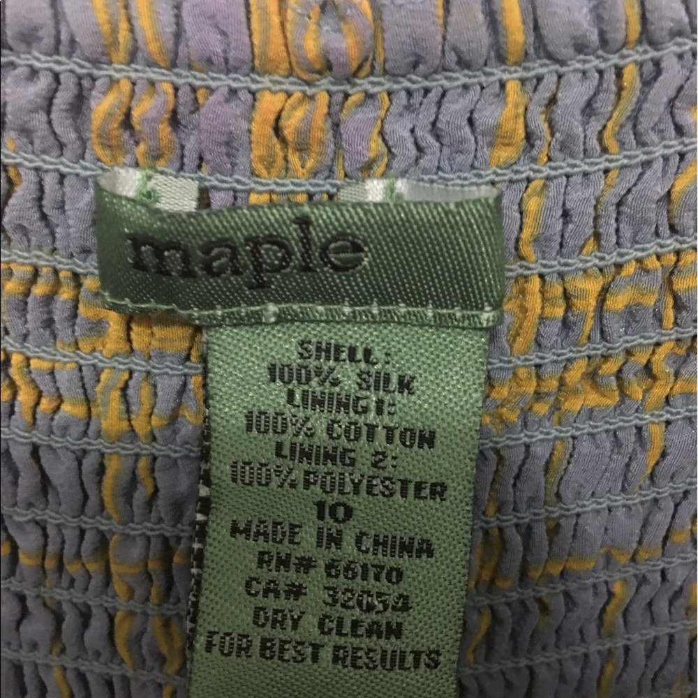 ANTHROPOLOGIE Maple 100%silk dress - Picture 5 of 6