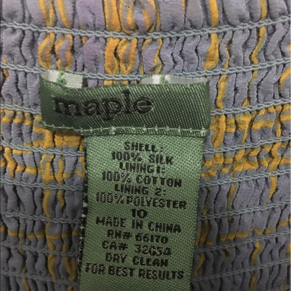 ANTHROPOLOGIE Maple 100%silk dress - Picture 5 of 6