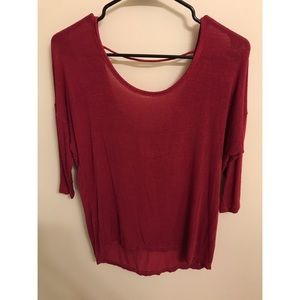 Burgundy Quarter Sleep Top