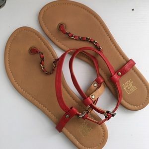 Joes Jean Eleanor Leather Chain Sandal