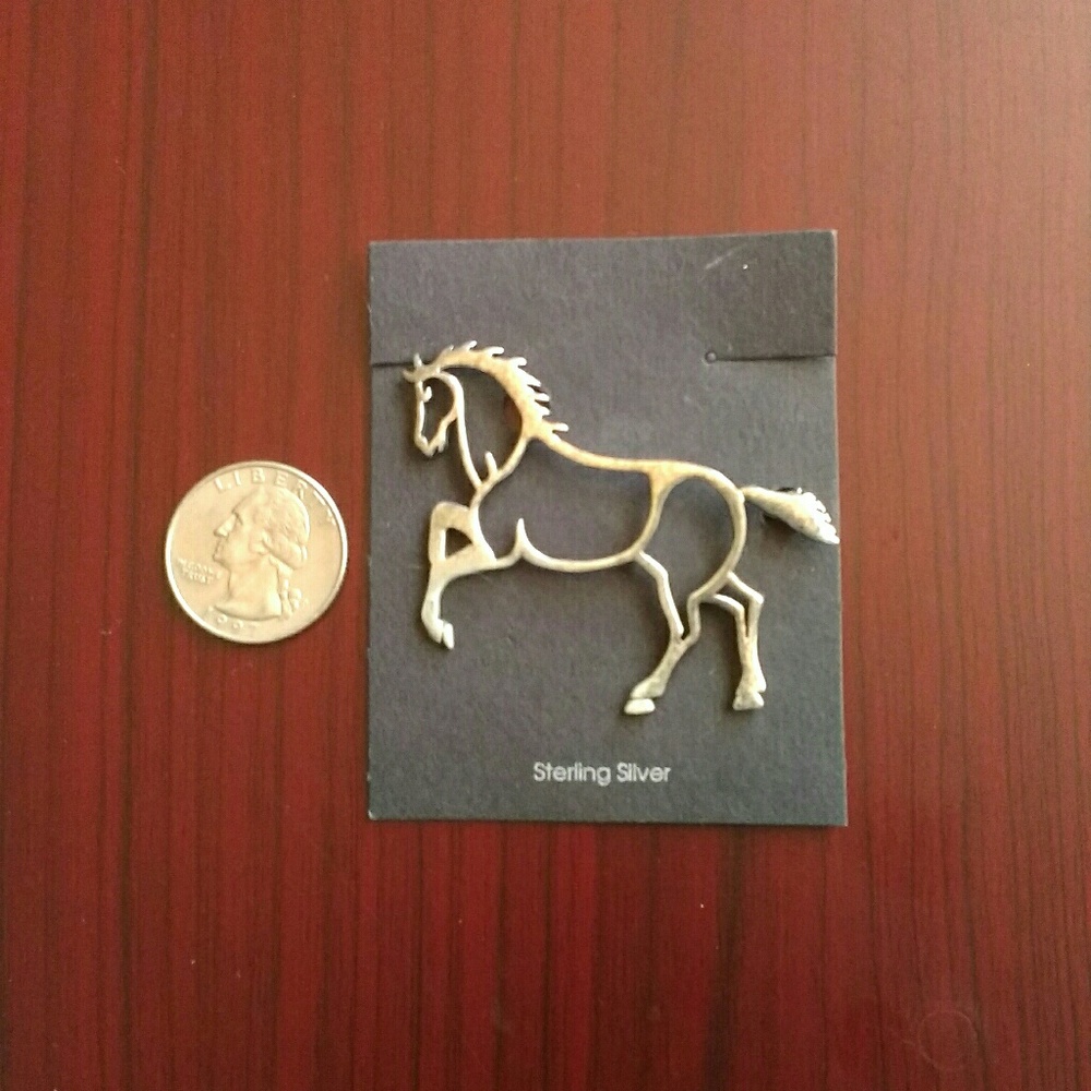 Sterling silver horse pin
