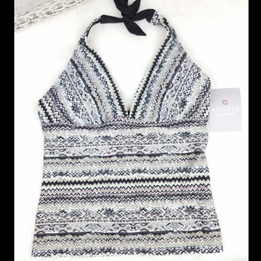 Athleta Tankini Swim Top Small La Mesa Halter