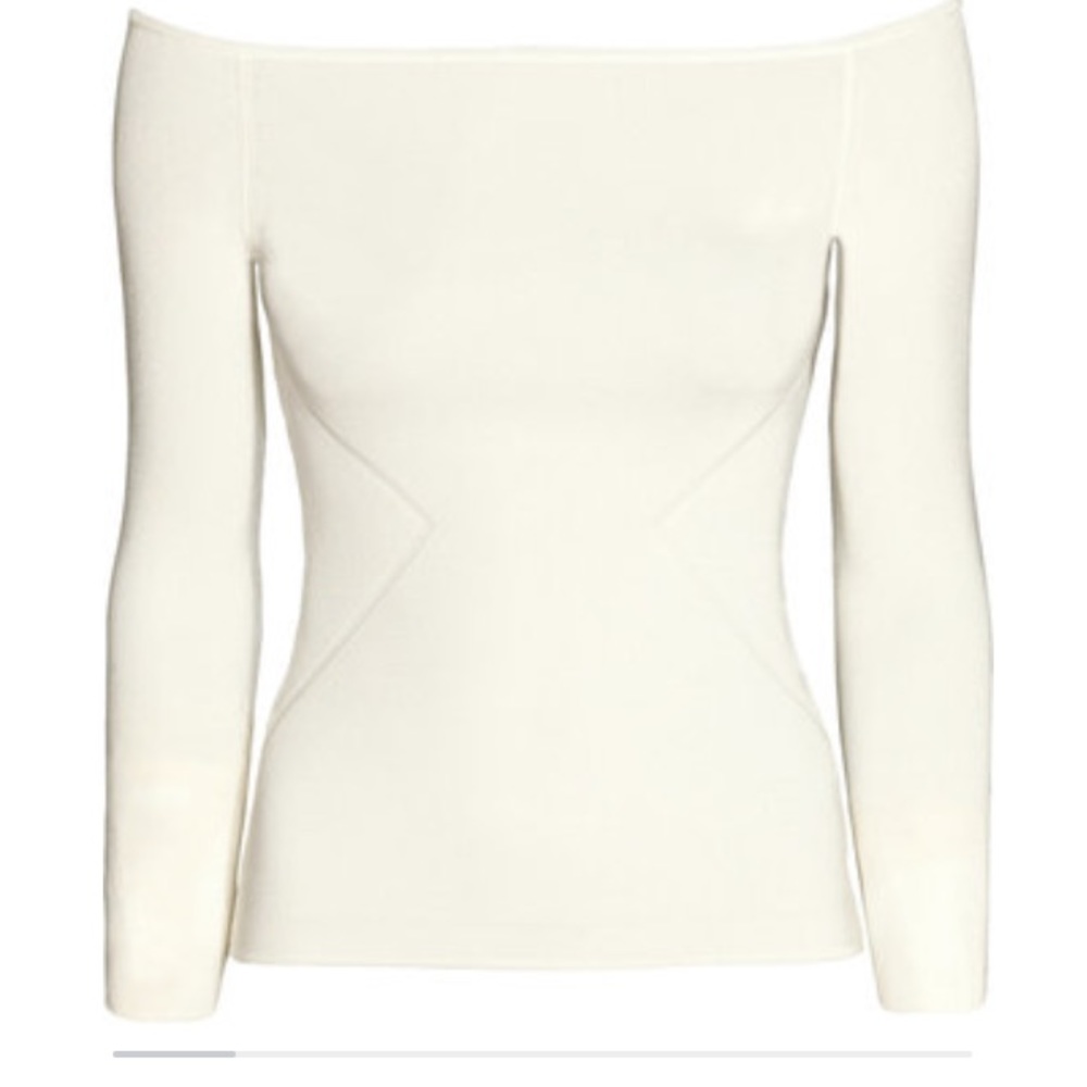 Tibbed off the shoulder women's top