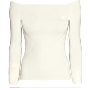 Tibbed off the shoulder women's top