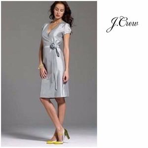 Silver Wrap Dress w/ Detachable Rosette