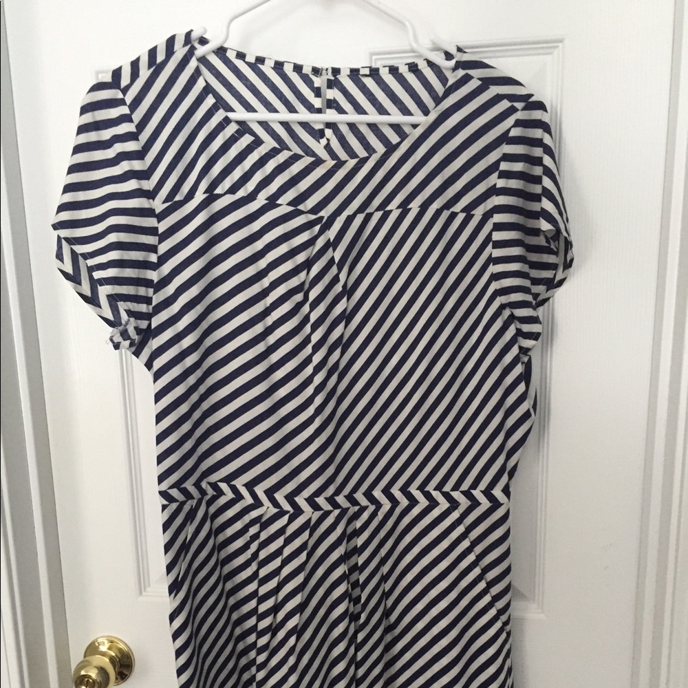 Springy Striped Short Sleeve Dress
