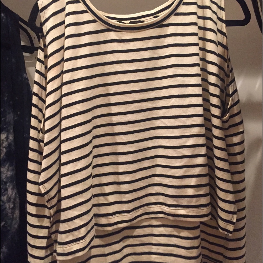 FREE PEOPLE cute striped flow tank