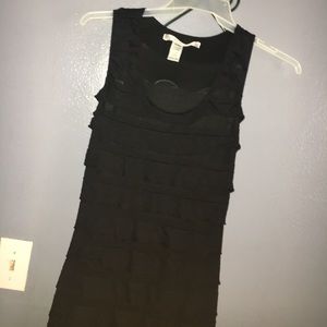 Black ruffle dress