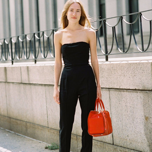 theory city strapless jumpsuit