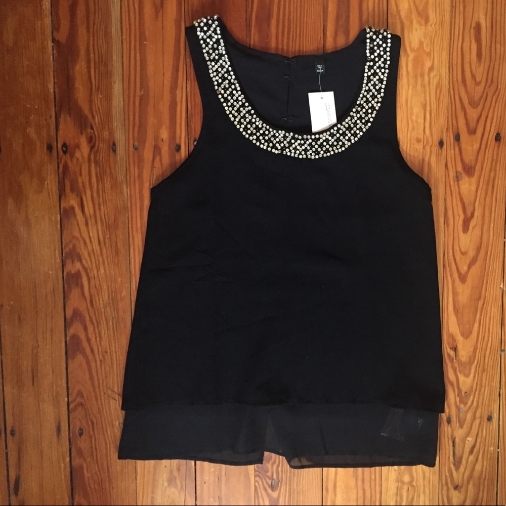 ⚡️2 for 15⚡️ Topshop Open Back Jeweled Collar Top