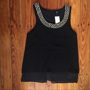 ⚡️2 for 15⚡️ Topshop Open Back Jeweled Collar Top