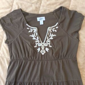 LOFT olive green dress