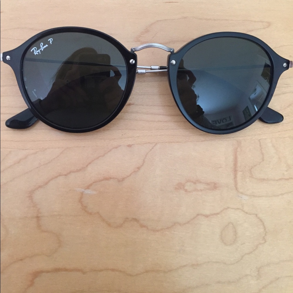 Authentic Ray Ban Circle Lens Polarized-Blk/Blk