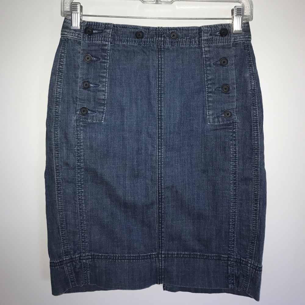 Free People Denim Pencil Skirt