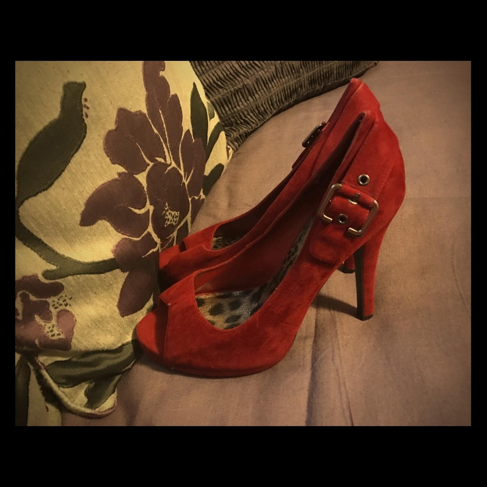 Red Suede Heels