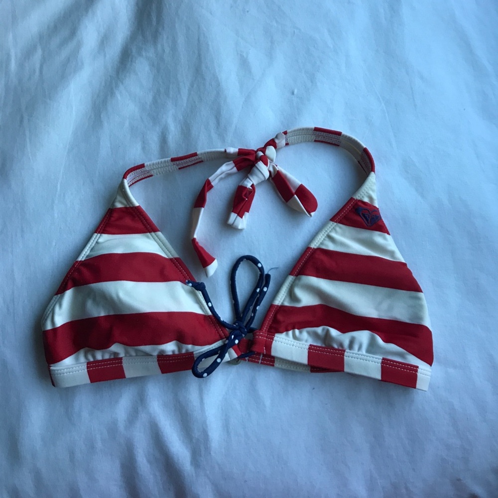 ROXY American flag print bikini top