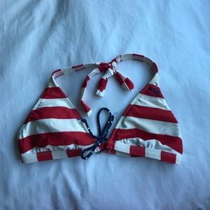 ROXY American flag print bikini top