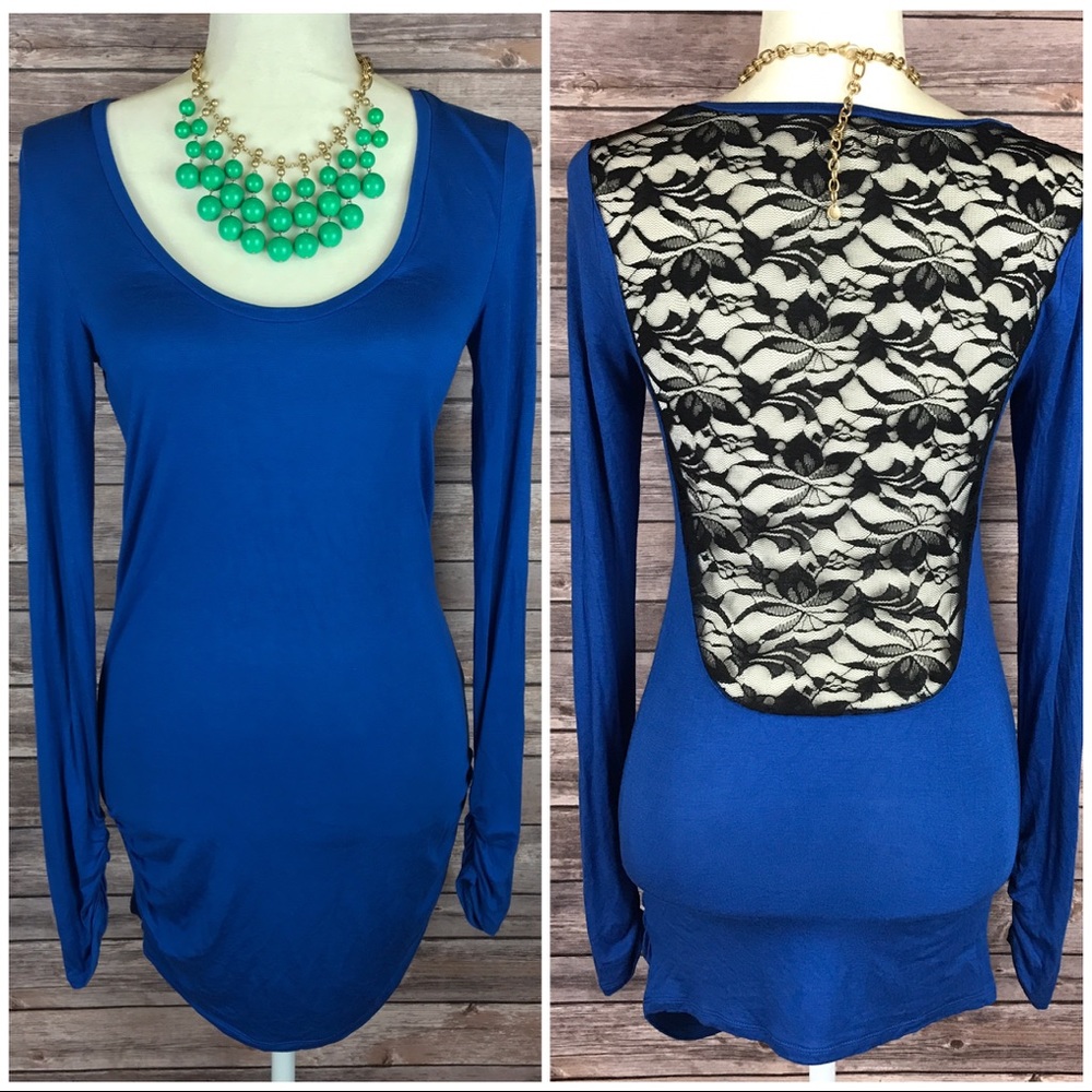 Silence + Noise Lace Back Top