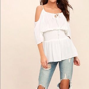 WHITE OFF-THE-SHOULDER TOP