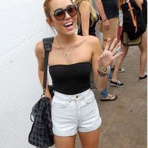 American apparel light denim shorts