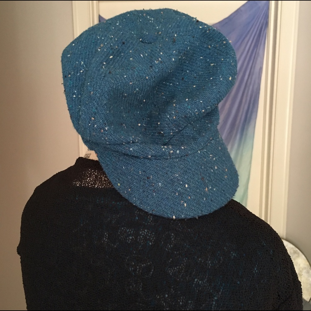 🚫Donated🌪🚫Blue Tweed Paperboy Hat