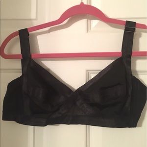 Black sheer stretchy bikini top