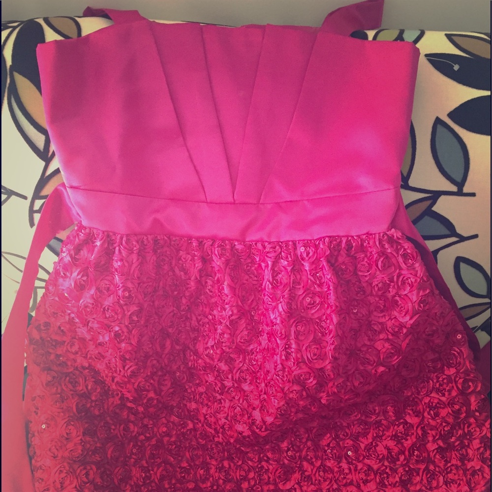 A Fuchsia colored dress