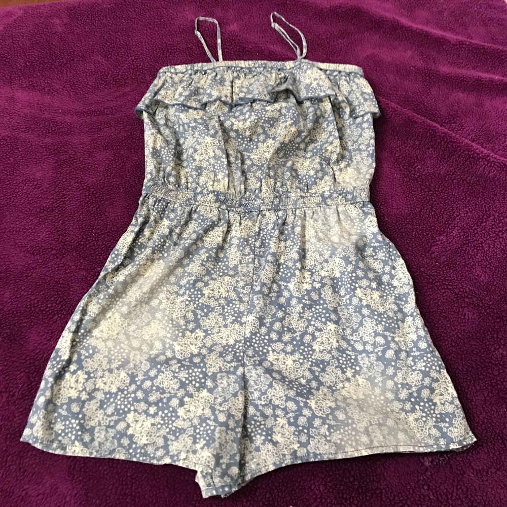 Mossimo Blue Floral Romper