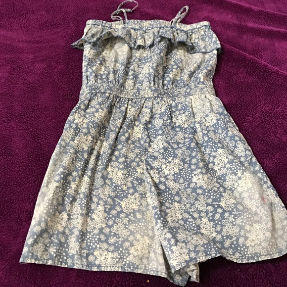Mossimo Blue Floral Romper - Picture 3 of 5